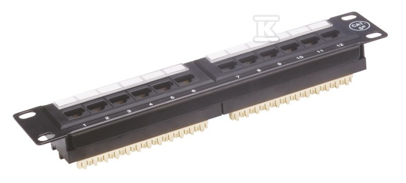 UTP patch panel 12 ports LSA 10 "1U - PK014