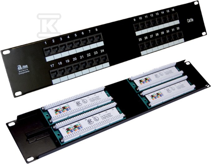 Patch panel UTP cat.5e 32 ports LSA 2U - PK017