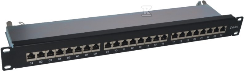 Patch panel STP cat.6A 24 LSA 1U portů - PK040