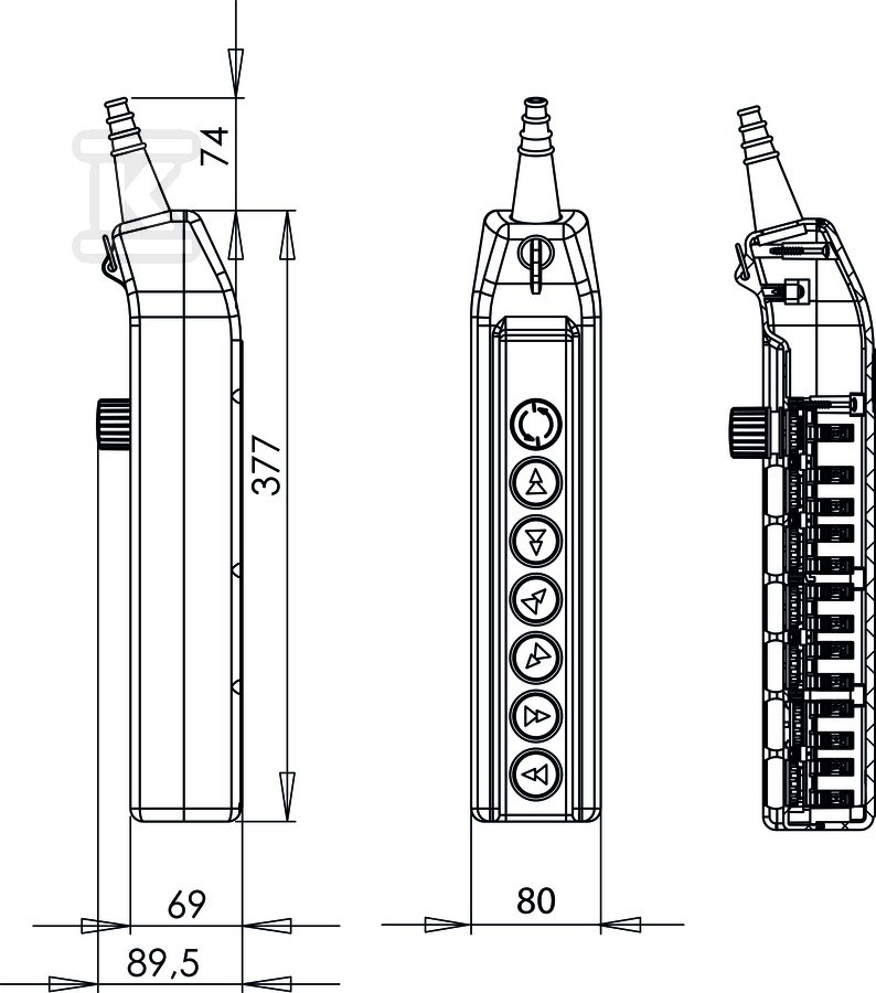 Кран-касета з кнопкою безпеки 1NC, - PKS-8\W02