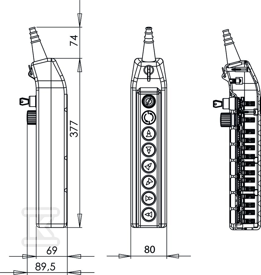 Кран-касета з ключем (1NO), з кнопкою - PKS-8\W03