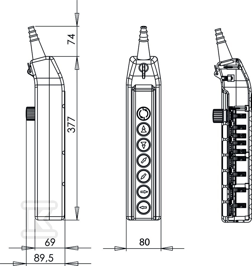 Кран-касета з кнопкою безпеки 1NC, - PKS-8\W06