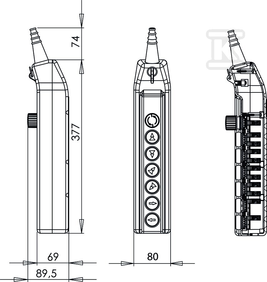 Кран-касета з кнопкою безпеки 1NC, - PKS-8\W07