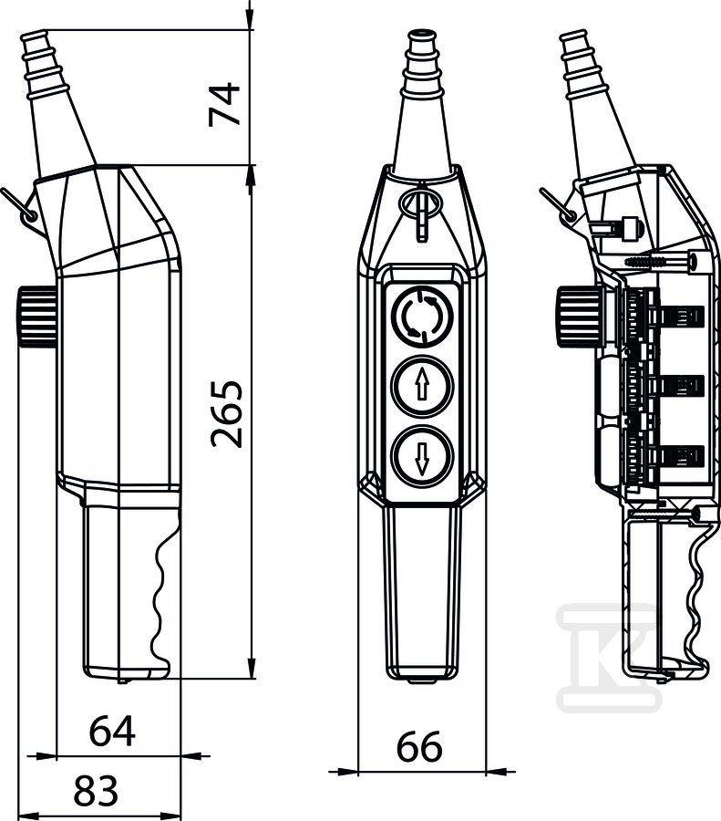 Кран-касета з кнопкою безпеки 1НЗ, - PKS-3\W01