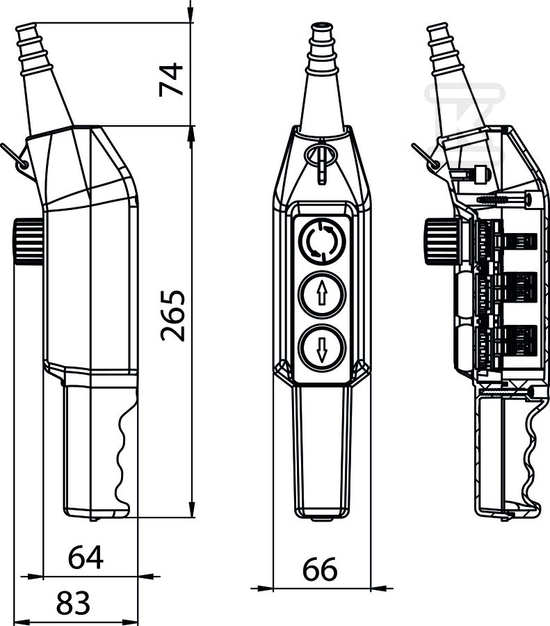 Кран-касета з кнопкою безпеки 1НЗ, - PKS-3\W02