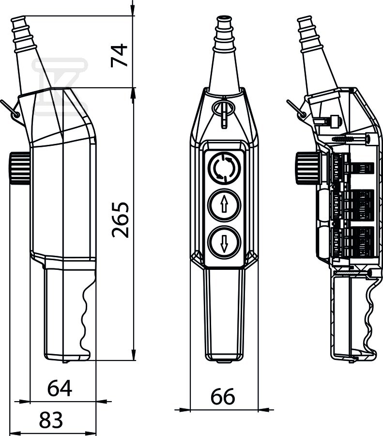 Кран-касета з кнопкою безпеки 1НЗ, - PKS-3\W03