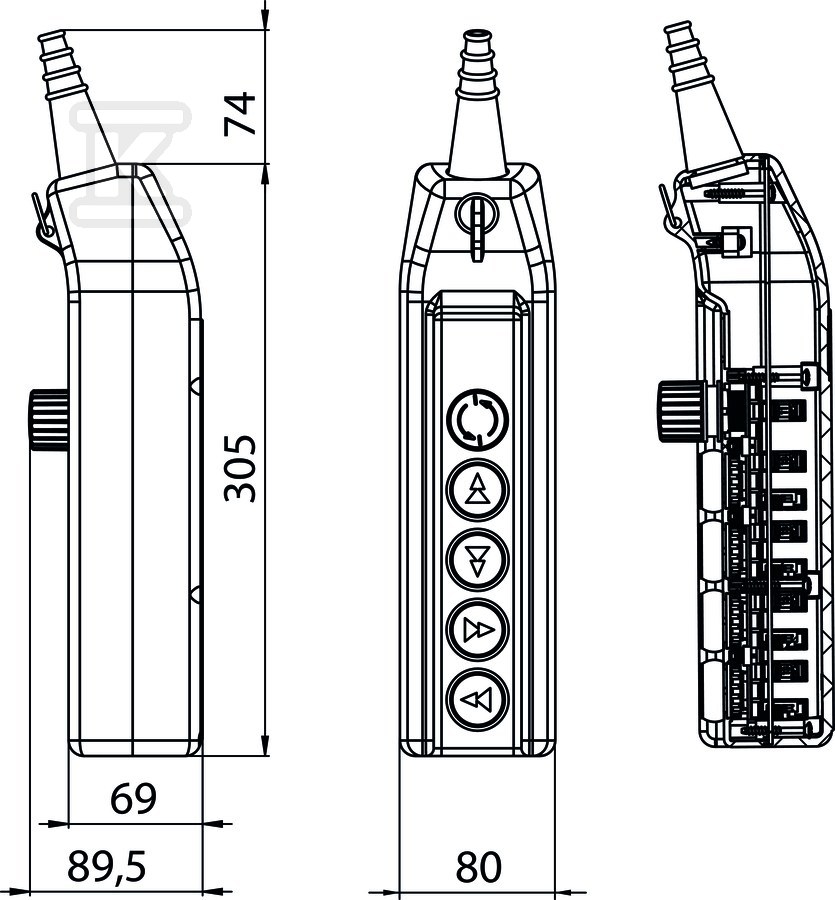 Кран-касета з кнопкою безпеки 1НЗ, - PKS-6\W02