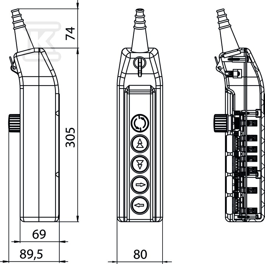 Кран-касета з кнопкою безпеки 1NC, - PKS-6\W06