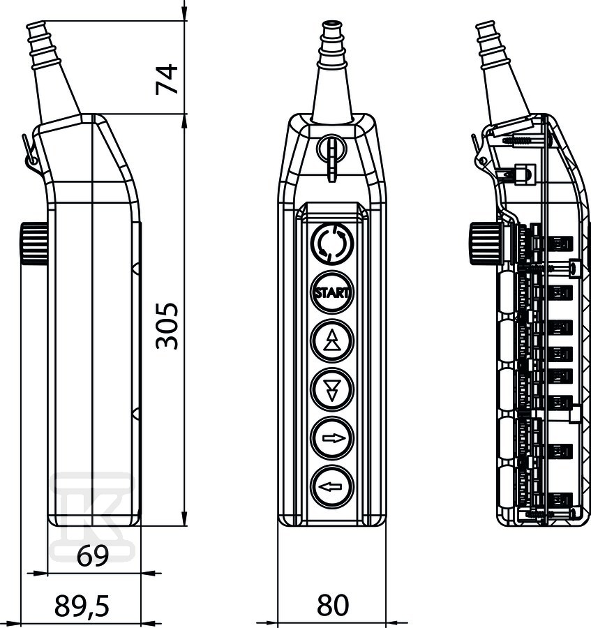 Кран-касета з кнопкою безпеки 1NCz з - PKS-6\W08