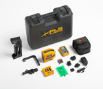 System: laser level + receiver - cross laser, green beam color, included with batteries, range 30m