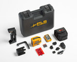 Laser level - cross and point laser, red beam color, included with batteries, range 30m