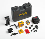 System: laser level + receiver - cross and point laser, red beam color, included with batteries, range 30m