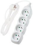 4-socket extension cord, white, 1.5 m