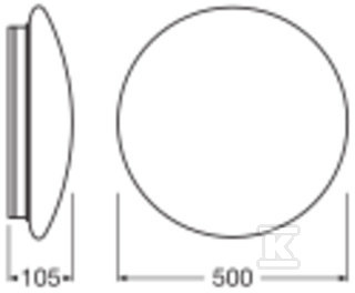 Oprawa ścienna LED SURFACE CIRC 500 42W - 4099854042119