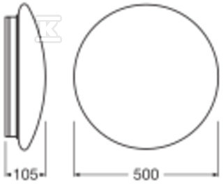 Oprawa ścienna LED SURFACE CIRC 500 42W - 4099854042171