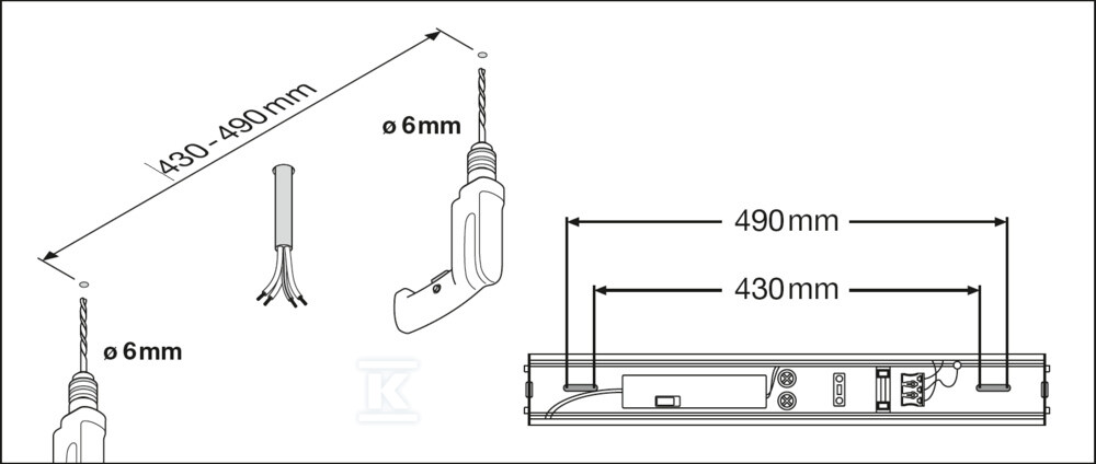 Oprawa podszafkowa LED LINEAR MR 600 P - 4099854401794