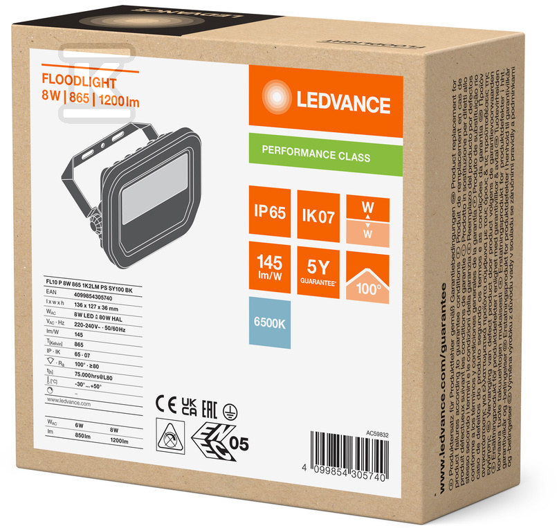 Naświetlacz Floodlight 10 P 8W 1K2LM - 4099854305740