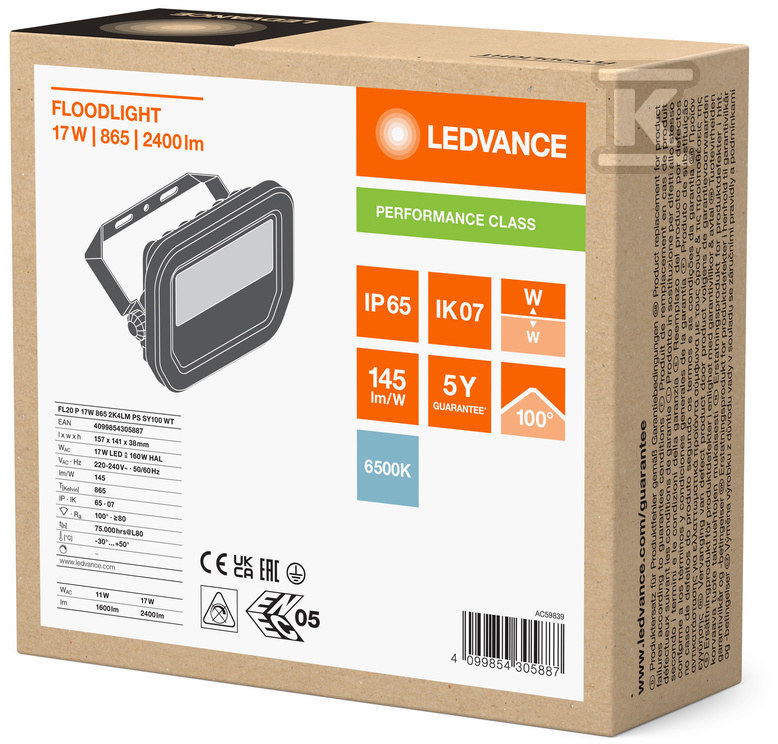 Naświetlacz Floodlight 20 P 17W 2K4LM - 4099854305887