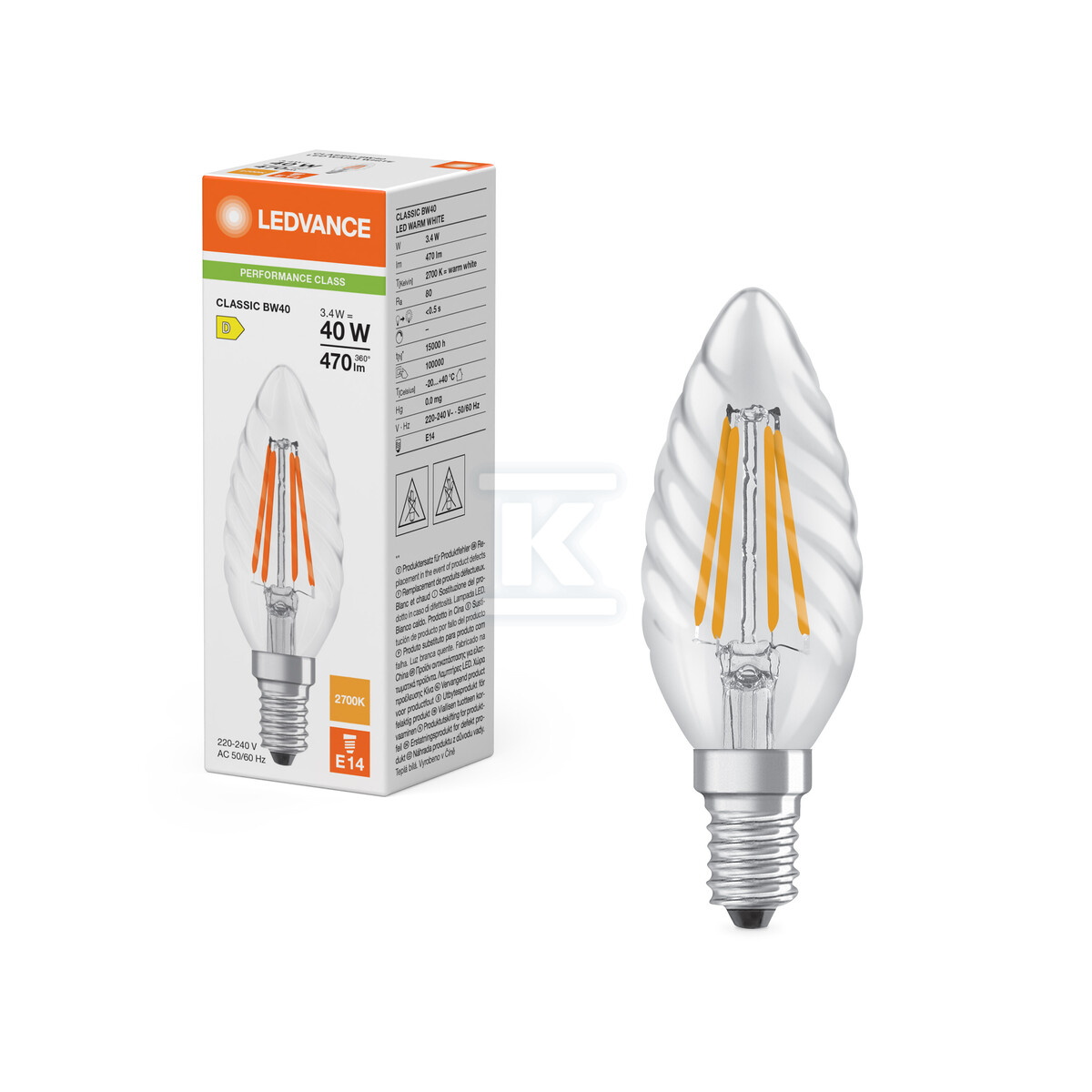 Світлодіодна лампа CLASSIC BW P 3.4W - 4099854466663