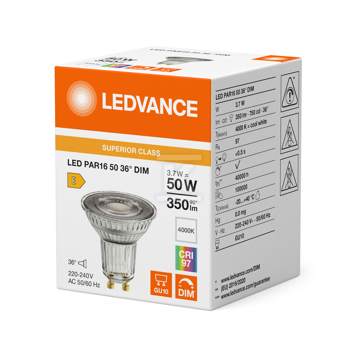 Żarówka LED PAR16 DIM S 3.7W 940 GU10 - 4099854456251