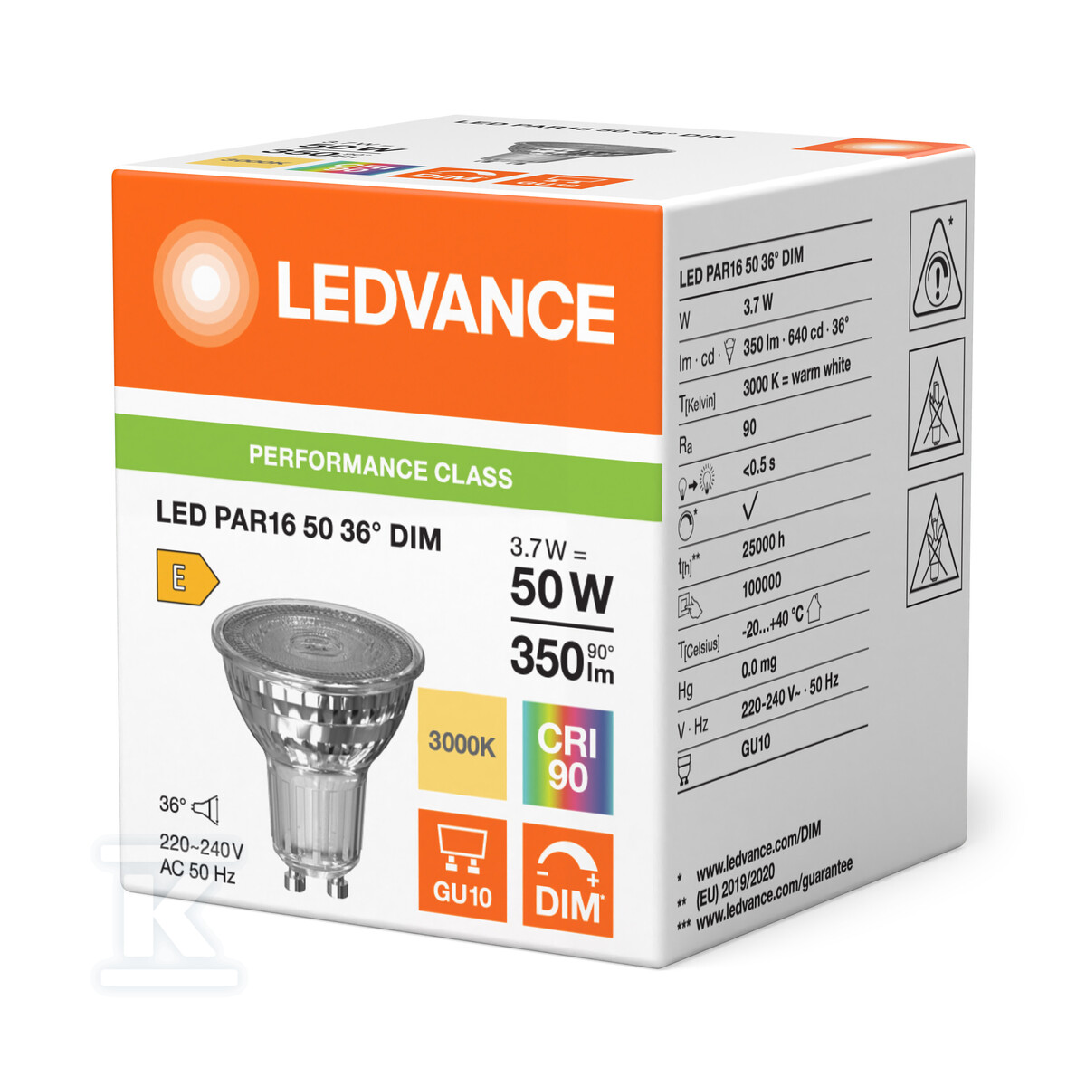 Żarówka LED PAR16 DIM P 3.7W 930 GU10 - 4099854457548