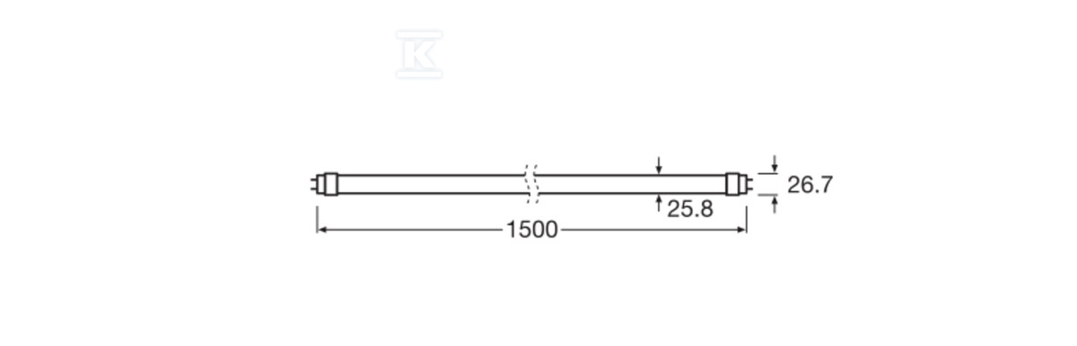 LED лампа T8 EM S 1500 16.7W/22.1W840 - 4099854432620