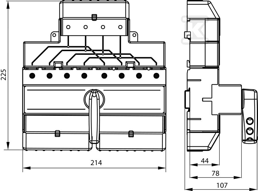 125A power source switch, 3 poles + N - PRZK-3125N\WO2