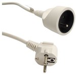 Extension cord, 1 socket, white, 1.5 m