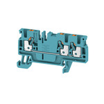 Blok zacisku przelotowego, PUSH IN, niebieski, 2.5 mm2, 24 A, 800 V, liczba przyłączeń: 3, A3C 2.5 BL