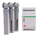 Two-state PZ-829 RC liquid level control relay, with sensitivity adjustment, with PZ2 probes (3 pcs.), Contacts 2 × 1 CO, I = 2 × 16A, 3 modules