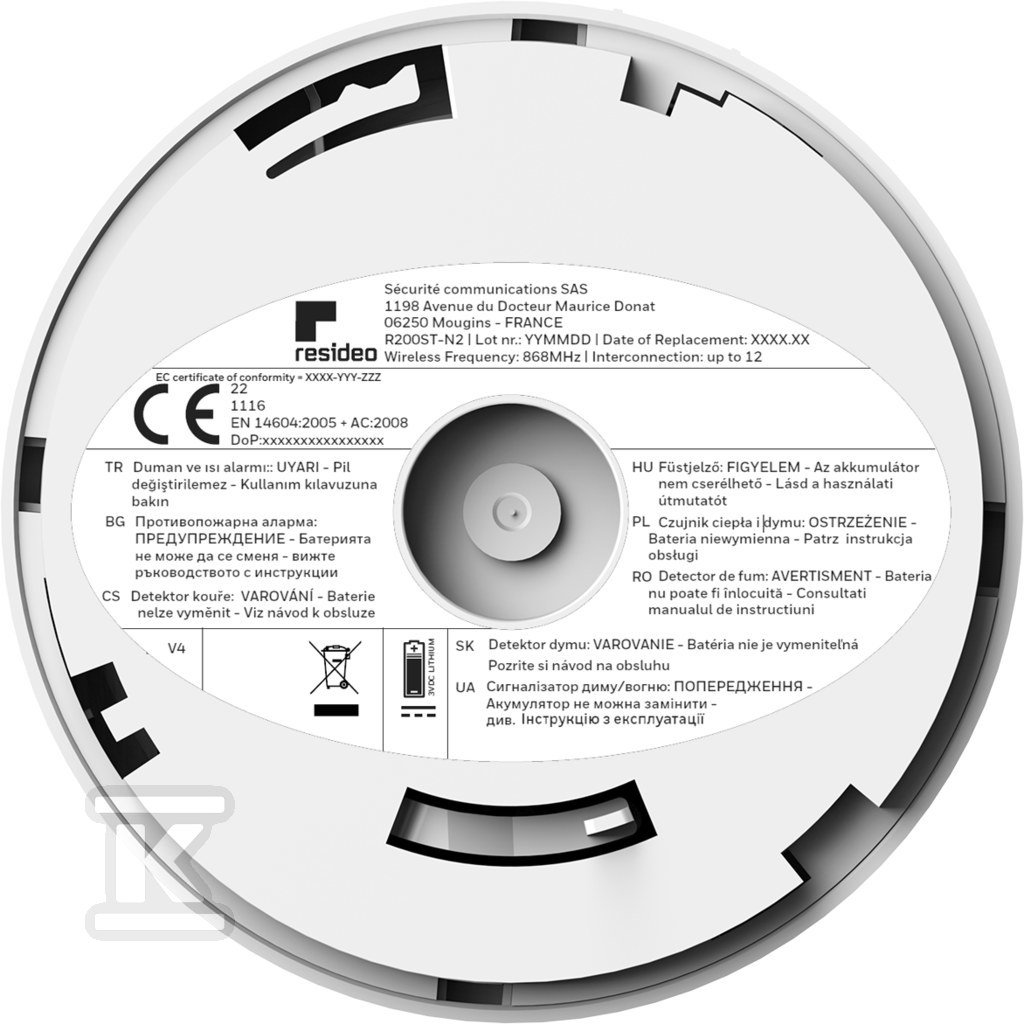 Czujnik ciepła i dymu z funkcją - R200ST-N2