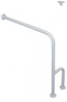 ERGOPLUS handrail for wall and floor, 80X80cm, left version, powder coated, white