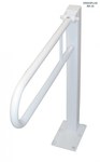 Tiltable ERGOPLUS curved handrail 50/70cm,, powder coated, white