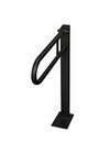 Poręcz dla niepełnosprawnych, stojąca, uchylna, 50cm, czarna, fi32