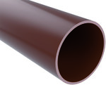 Smooth socket repair pipe DN 200/218, length 1.5 m, brown color