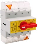 Роз'єднувач ізолюючий 6-полюсний +N (нероз'ємний) 125 A з ручкою на роз'єднувачі жовто-ЧЕРВОНИЙ. RSI-6125N\W03