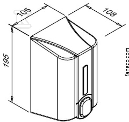 Liquid soap dispenser 1l JET - S1000PGWT