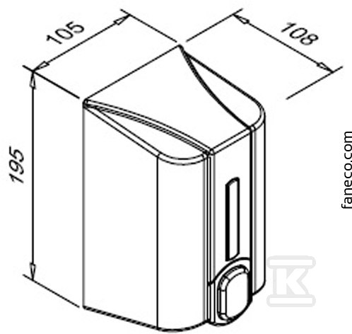 Liquid soap dispenser 1l ECO - S1000PGW