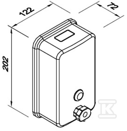 Liquid soap dispenser 1l TOP - S1000SPB