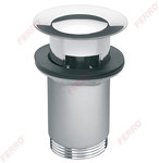 Drain valve for washbasins with overflow, chrome