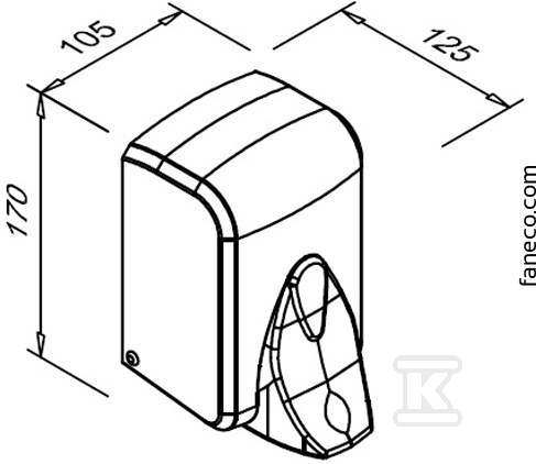 Liquid soap dispenser 0,5l POP - S500PGWG