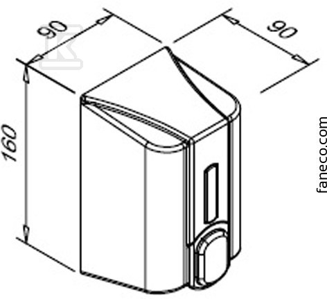 Liquid soap dispenser 0.5l JET - S500PGWT