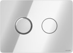 ACCENTO CIRCLE pneumatic flush button, glossy chrome