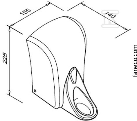 Elbow dispenser 1l POP - SA1000PGWG