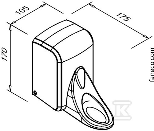 Elbow dispenser 0,5l POP - SA500PGWG