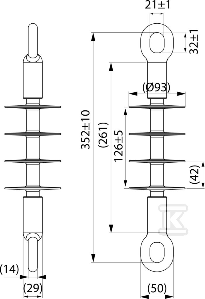 Izolator compozit de deformare - SDI90.150