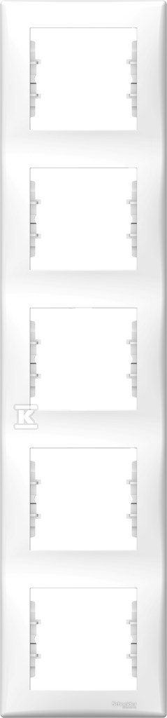 Ramka 5-krotna pionowa biała SEDNA - SDN5801521