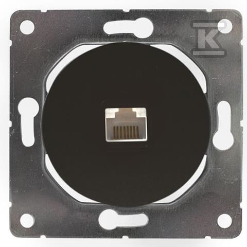 Gniazdo komputerowe RJ45, czarne, Soul - SEU1017B