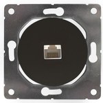 Gniazdo komputerowe RJ45, czarne, Soul