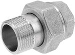 Śrubunek mosiężny 3/4" prosty z uszczelką chrom